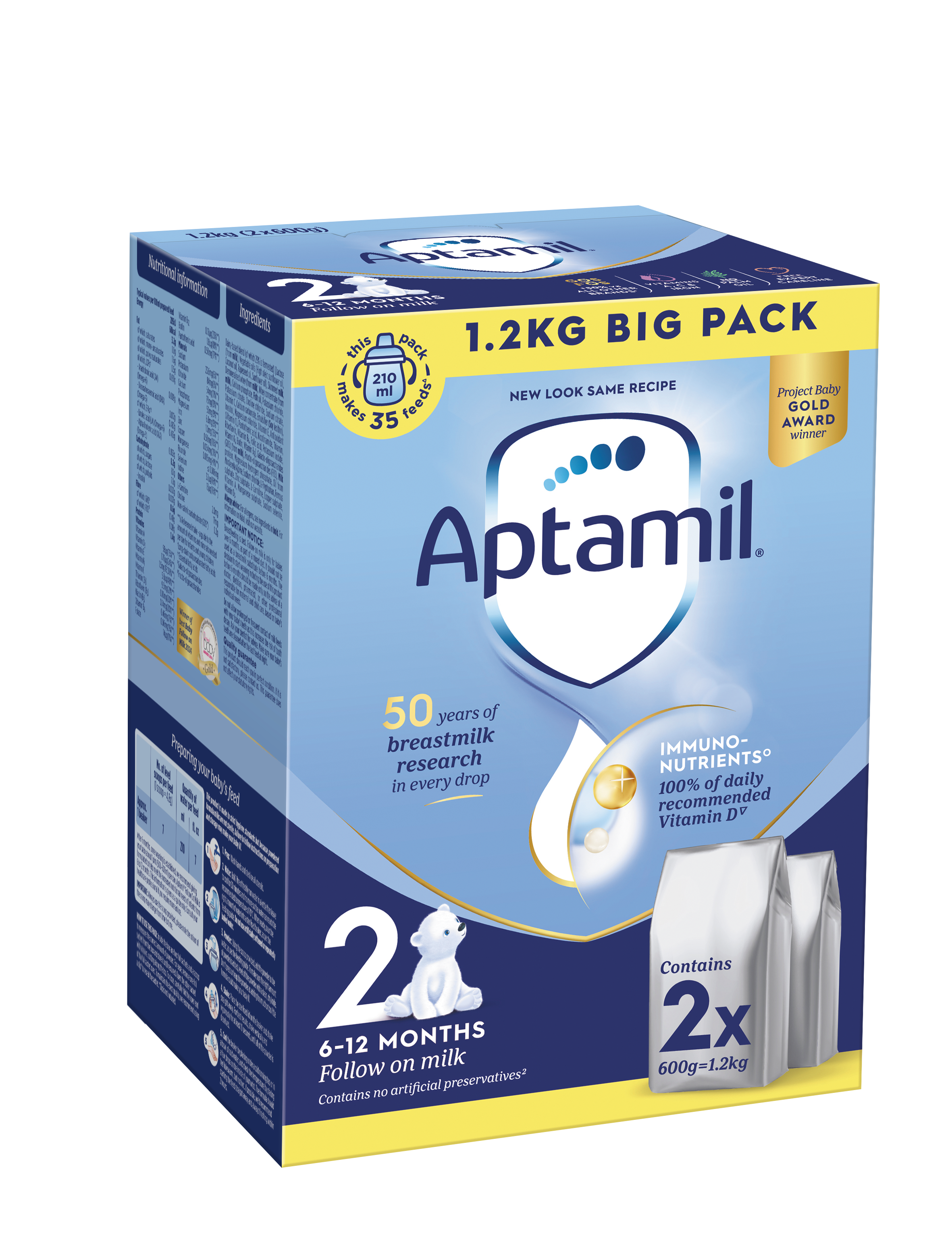 Aptamil 2 Follow On Milk Powder 1.2kg | Big Pack | Aptamil UK