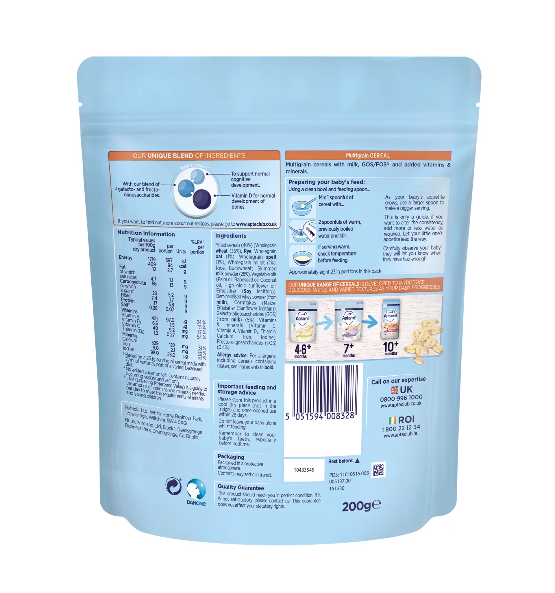 Aptamil® Multigrain Cereal 200g