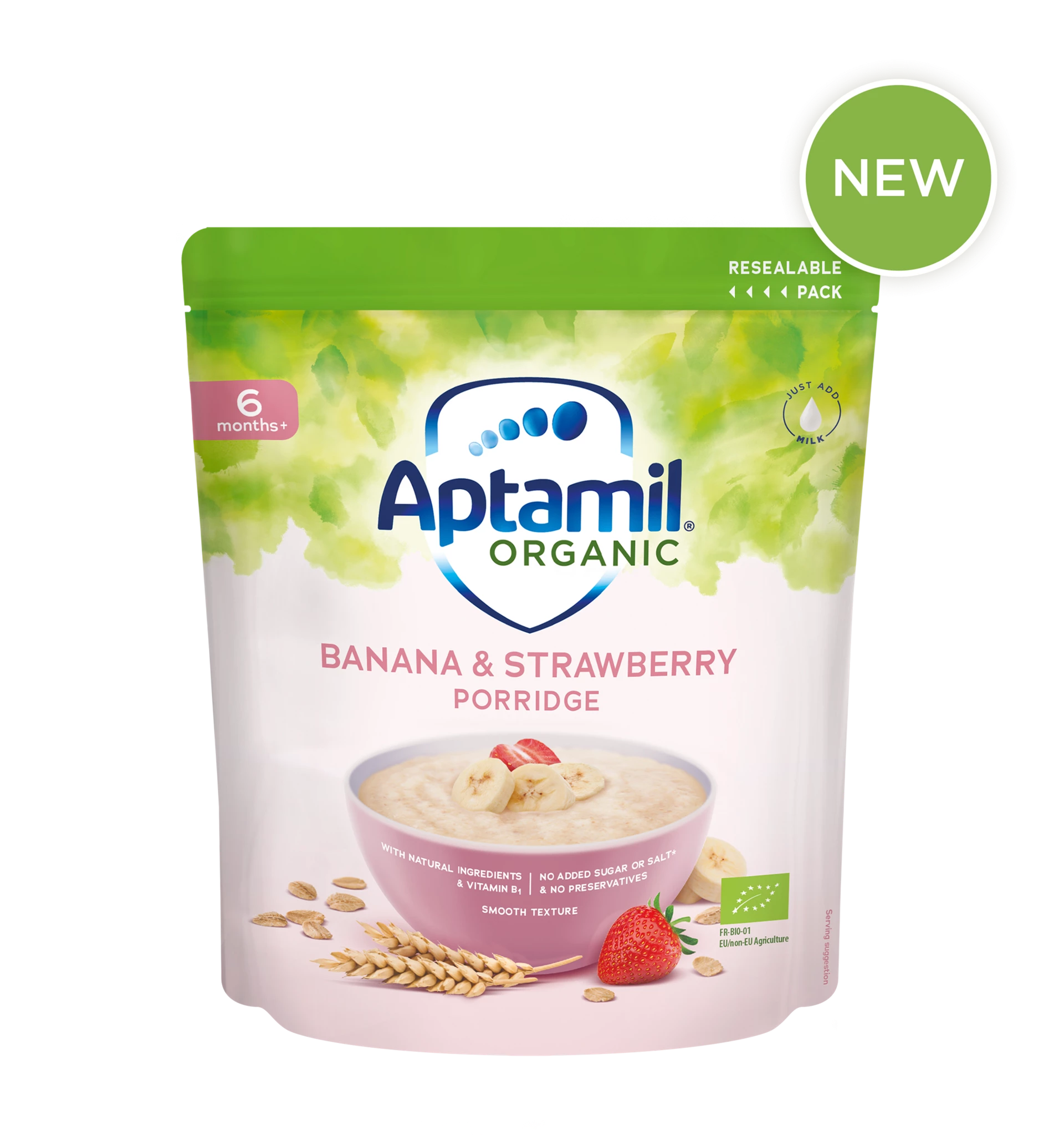 Aptamil®Organic Banana and Strawberry Porridge 180g