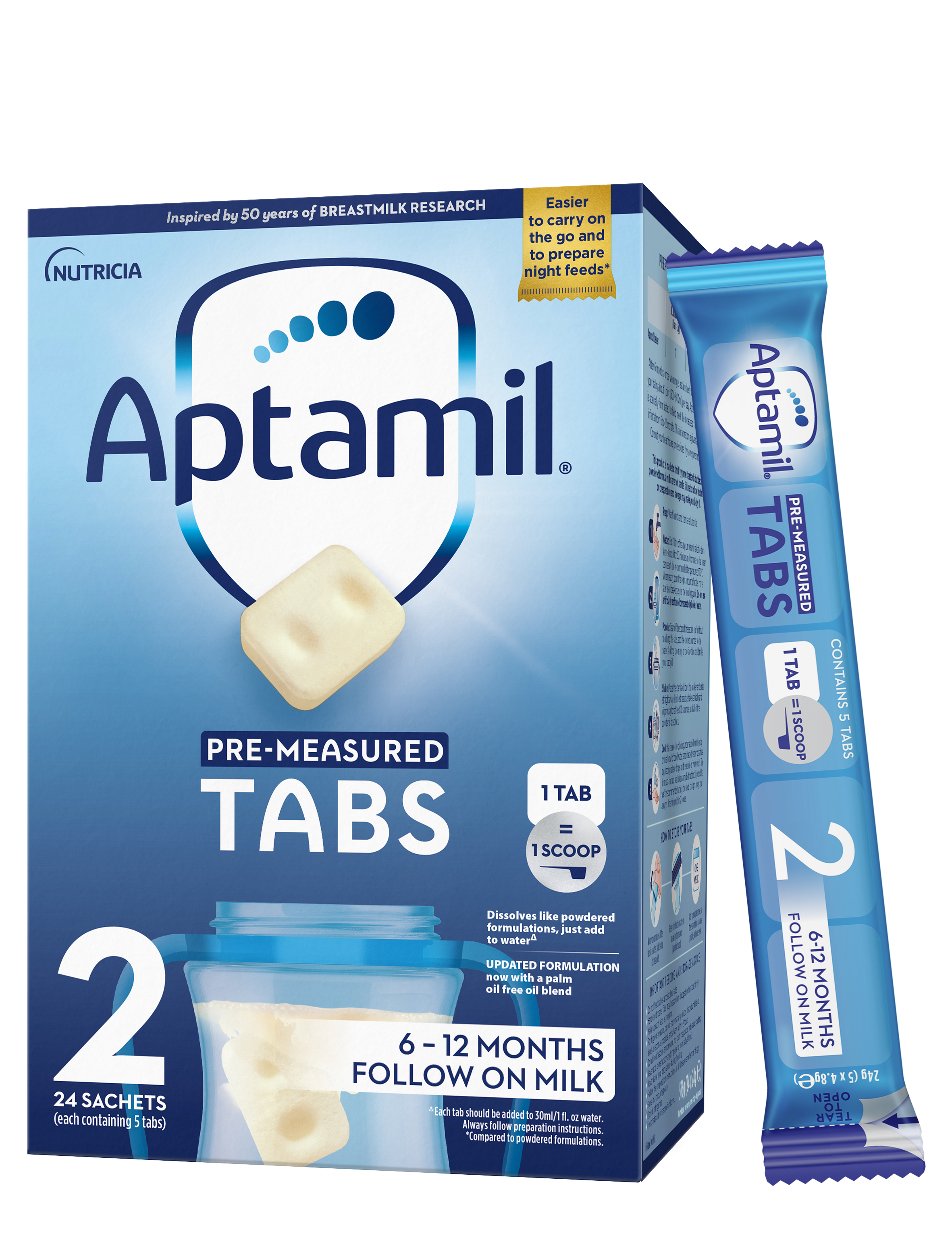 Aptamil Pre-Measured Tabs Baby Milk Formula Tabs 12 Months