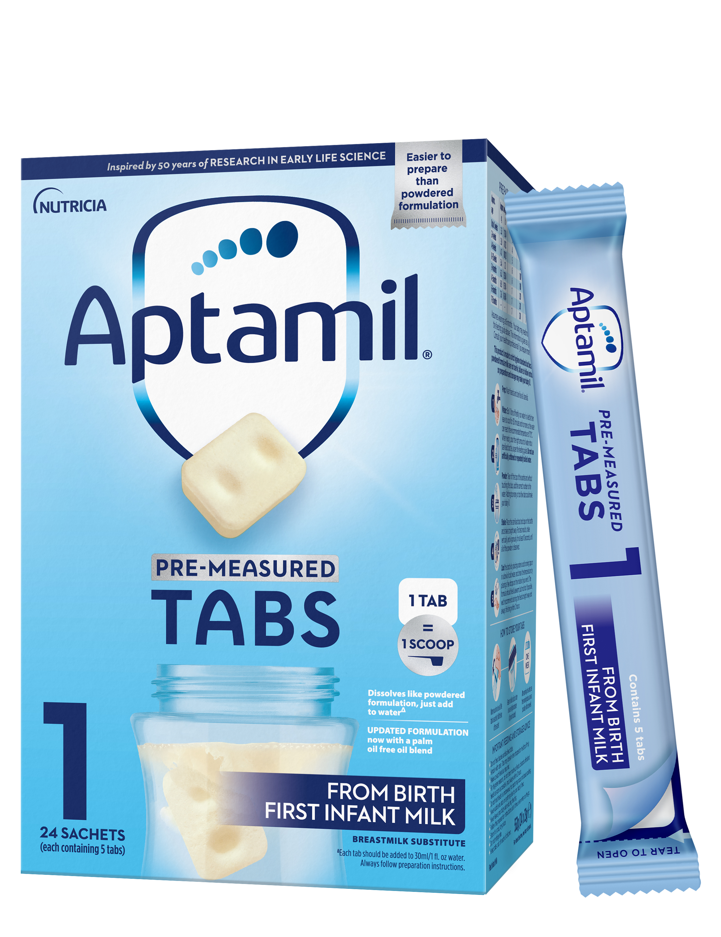 Aptamil® First Infant Milk Tabs, x24 sachets